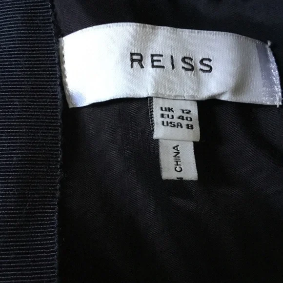 Reiss size 8  Elegant Navy Blue Dress - Picture 10 of 13